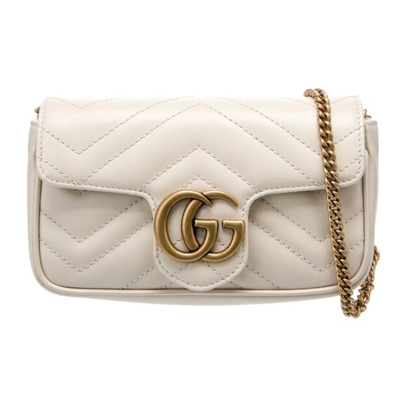 Authentic Gucci Marmont Matellase Quilted Leather Super Mini Bag - Picture 1 of 4